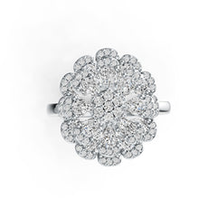 Sterling Silver Semi Mount Ring Setting Pear PE 4X3mm Flower Theme DHJ