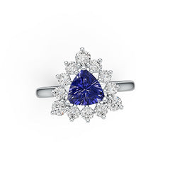 Sterling Silver Semi Mount Ring Setting Trillion TRI 7X7mm Syzjewelry