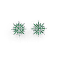 Sterling Silver Semi Mount Earrings Setting Round RD 1.4mm DHJ