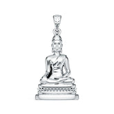 Sterling Silver Pendant Solid Buddha Theme DHJ