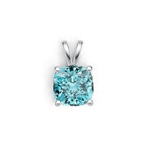 Sterling Silver Semi Mount Pendant Setting Cushion CU 8x8mm DHJ
