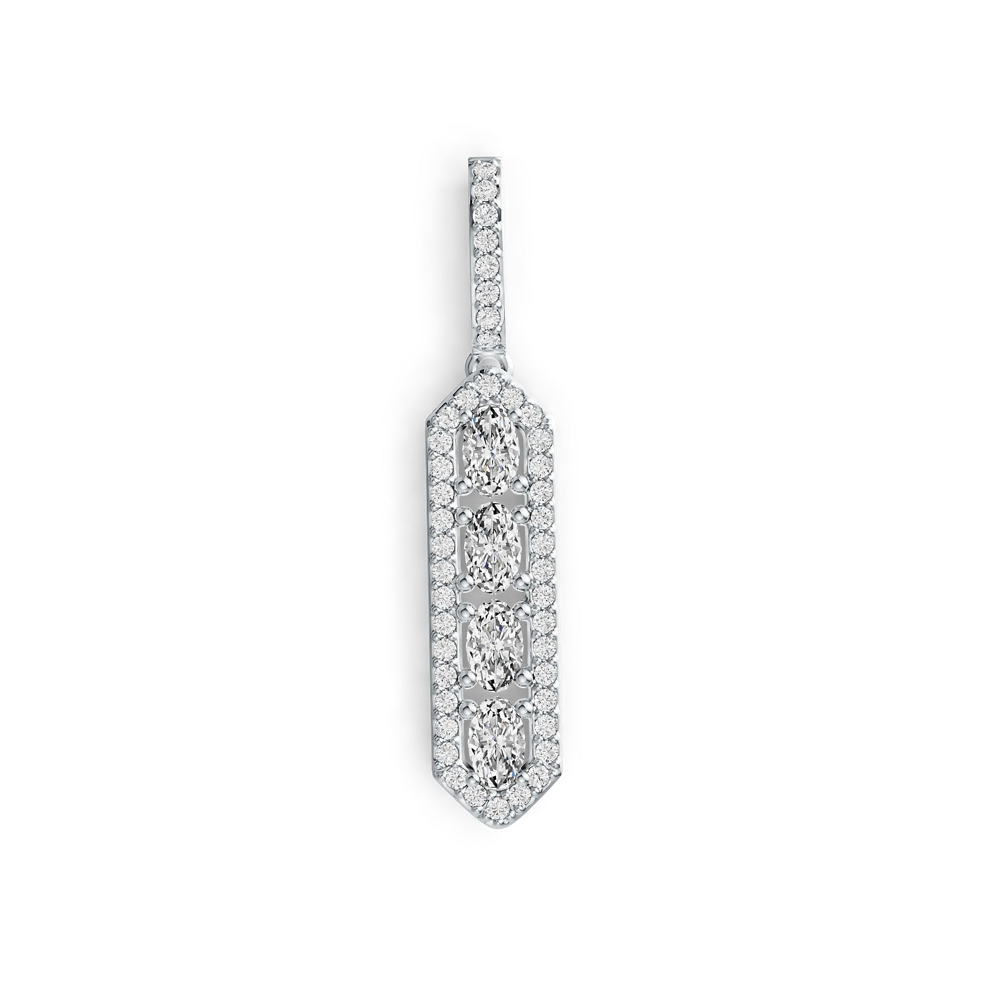 Sterling Silver Semi Mount Pendant Setting Oval OV 5X3mm DHJ