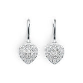Sterling Silver Semi Mount Earrings Setting Heart HT 5.5X5.5mm DHJ