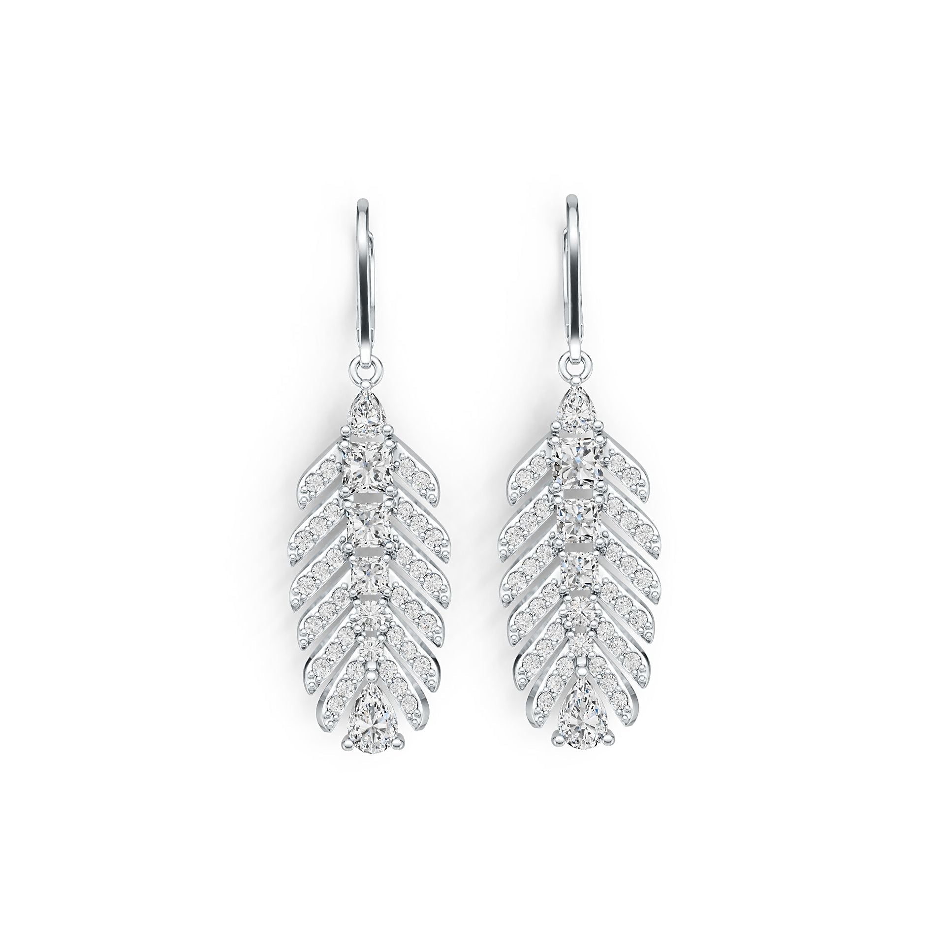 Sterling Silver Semi Mount Earrings Setting Pear PE 6X4mm DHJ