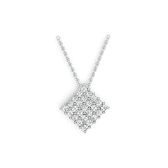 10K Gold Cluster Pendant with White Topaz or Moissanite Syzjewelry
