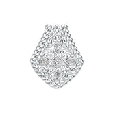 Sterling Silver Semi Mount Pendant Setting Pear PE 5X3mm CU 4X4mm DHJ