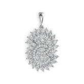 Sterling Silver Semi Mount Pendant Setting Marquise MQ 5X2.5mm MQ 4X2mm DHJ