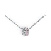 Sterling Silver Pendant with White Topaz or Moissanite Filigree Syzjewelry