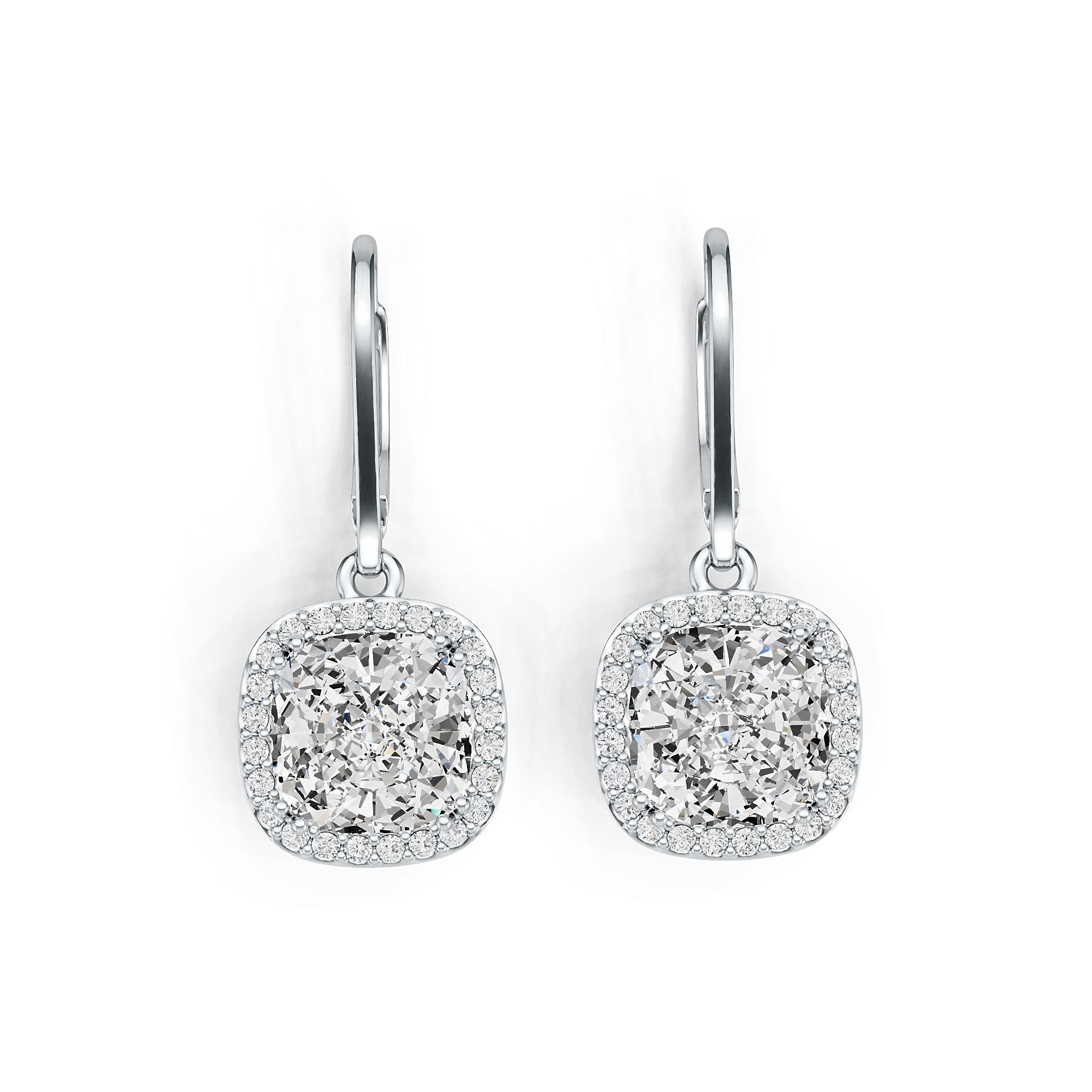 Sterling Silver Semi Mount Earrings Cushion CU 8X8mm Syzjewelry
