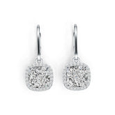 Sterling Silver Semi Mount Earrings Cushion CU 8X8mm Syzjewelry