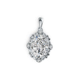 Sterling Silver Semi Mount Pendant Setting Oval OV 14X10mm DHJ