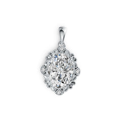 Sterling Silver Semi Mount Pendant Setting Oval OV 14X10mm DHJ