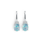 Sterling Silver Semi Mount Earrings Setting Oval OV 10X8mm Cabochon DHJ