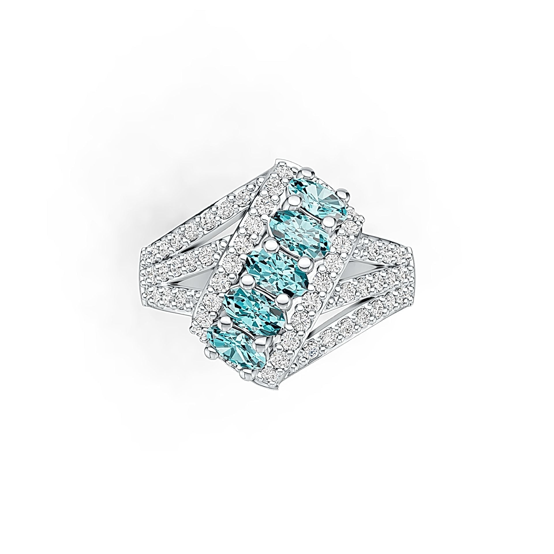 Sterling Silver Semi Mount Ring Setting Oval OV 5x3mm DHJ
