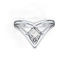 Sterling Silver Semi Mount Ring Setting Princess SQ 5x5mm Syzjewelry
