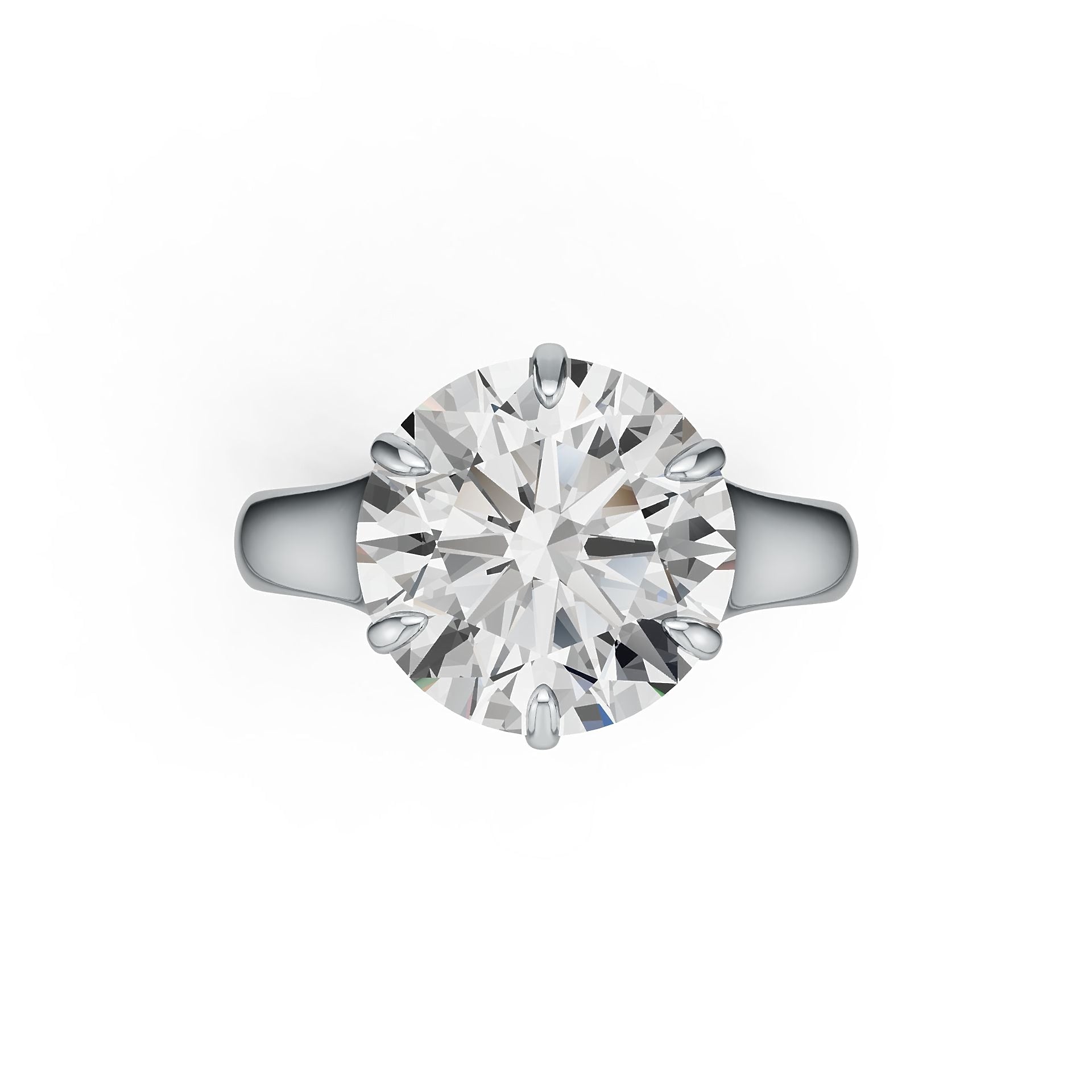 Sterling Silver Semi Mount Ring Setting Round RD 12X12mm Solitaire DHJ