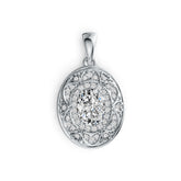 Sterling Silver Semi Mount Pendant Setting Oval OV 8X6mm DHJ