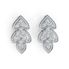 Sterling Silver Semi Mount Earrings Setting Pear PE 4X3mm DHJ