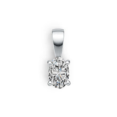 Sterling Silver Semi Mount Pendant Setting Oval OV 6X4mm DHJ