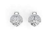 Sterling Silver Semi Mount Earrings Setting Round RD 8x8mm Lady Bug Theme DHJ