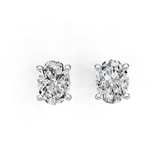 Sterling Silver Semi Mount Earrings Setting Oval OV 8X6mm DHJ