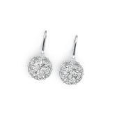 Sterling Silver Semi Mount Earrings Setting Round RD 8X8mm MQ 6X3mm DHJ