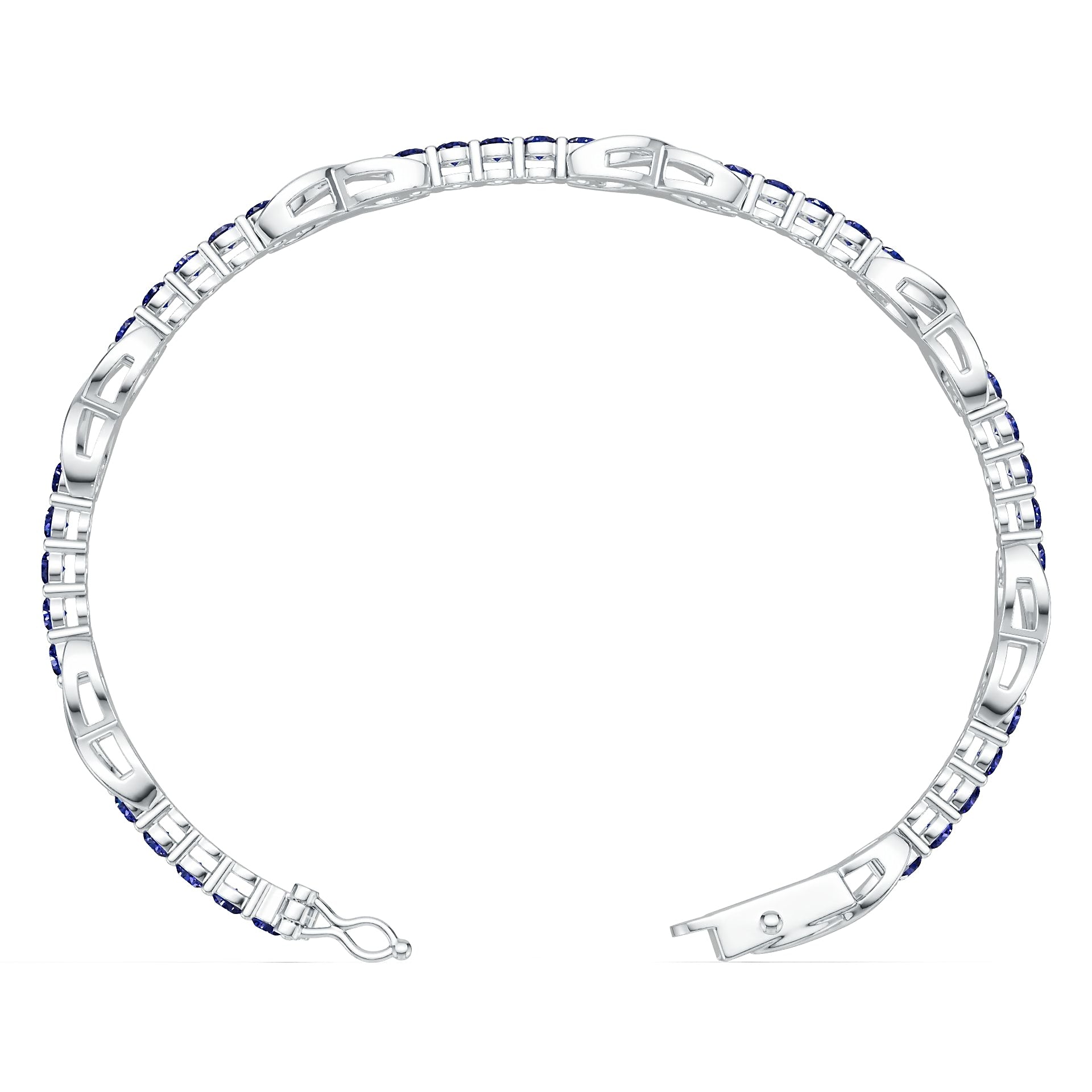 Sterling Silver Semi Mount Bracelet Setting Round RD 3x3mm DHJ