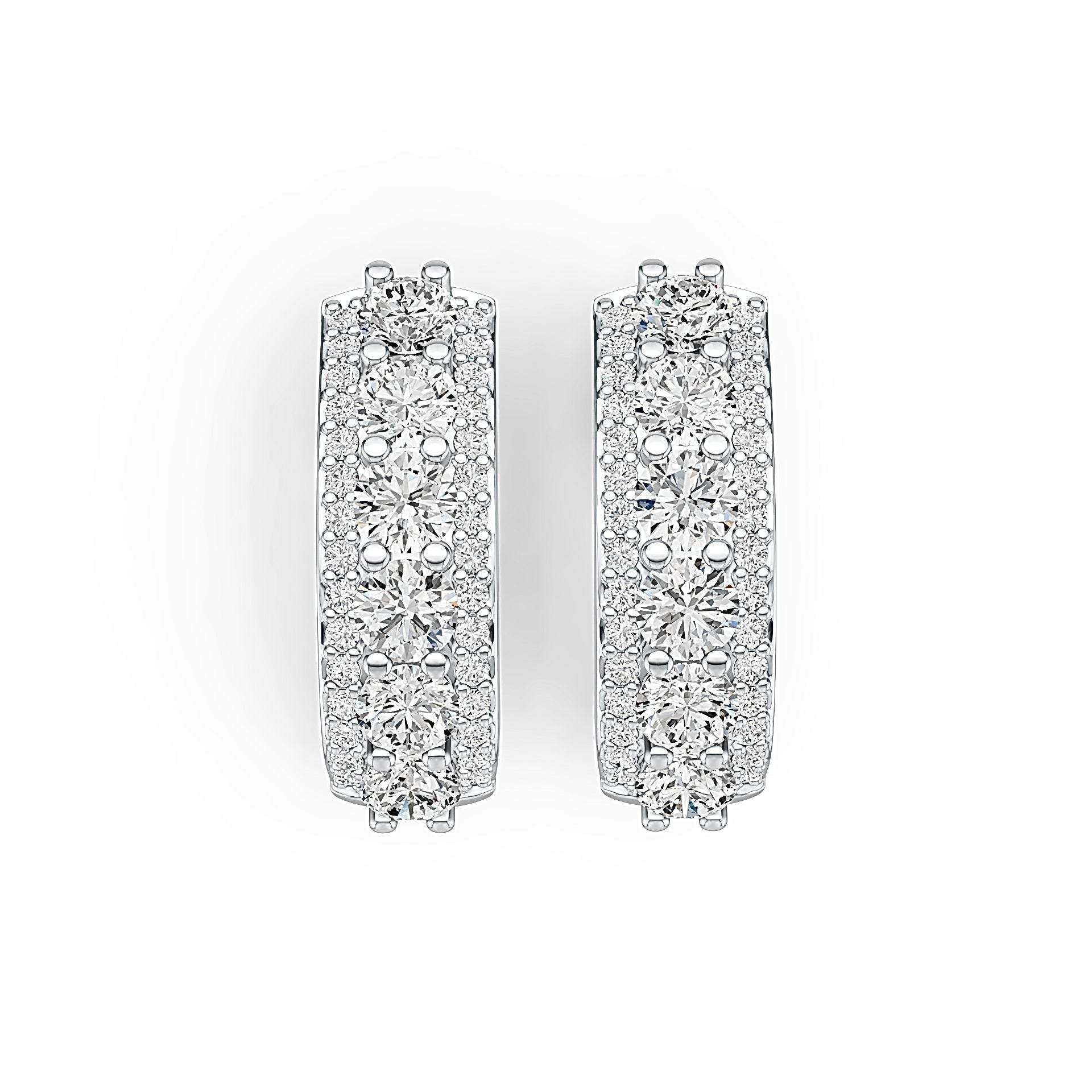 Sterling Silver Semi Mount Earrings Setting Round RD 4x4mm DHJ