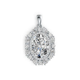 Sterling Silver Semi Mount Pendant Setting Oval OV 14X10mm DHJ