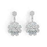 Sterling Silver Semi Mount Earrings Setting Round RD 6x6mm DHJ