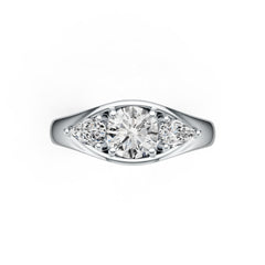 Sterling Silver Semi Mount Ring Setting Round RD 6x6mm DHJ