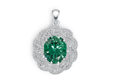 Sterling Silver Semi Mount Pendant Setting Oval OV 12X10mm DHJ