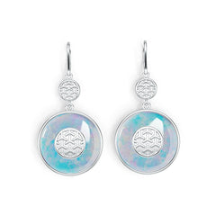 Sterling Silver Semi Mount Earrings Setting Round RD 24x24mm Circle Drop Earrings DHJ
