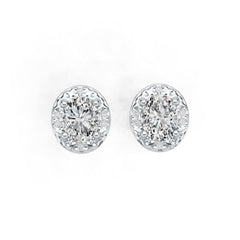 Sterling Silver Semi Mount Earrings Setting Oval OV 5X4mm DHJ