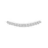 Sterling Silver Pendant Arc Curved with White Topaz or Moissanite DHJ