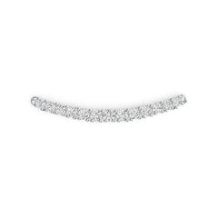 Sterling Silver Pendant Arc Curved with White Topaz or Moissanite DHJ