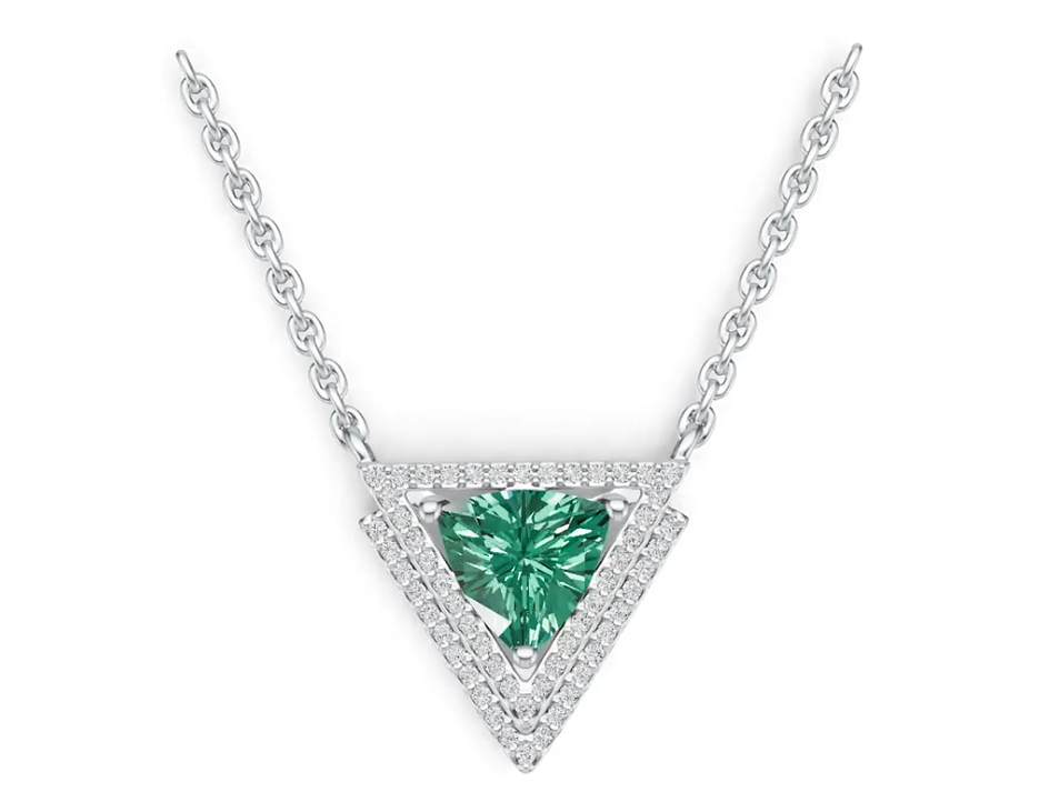 Sterling Silver Semi Mount Pendant Setting Trillion TRI 7x7mm Syzjewelry