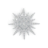 Sterling Silver Semi Mount Pendant Setting Round RD 2.8mm Starburst Pendant DHJ