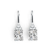 Sterling Silver Semi Mount Earrings Setting Emerald OCT 10X8mm DHJ