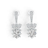 Sterling Silver Semi Mount Earrings Setting Round RD 7x7mm DHJ