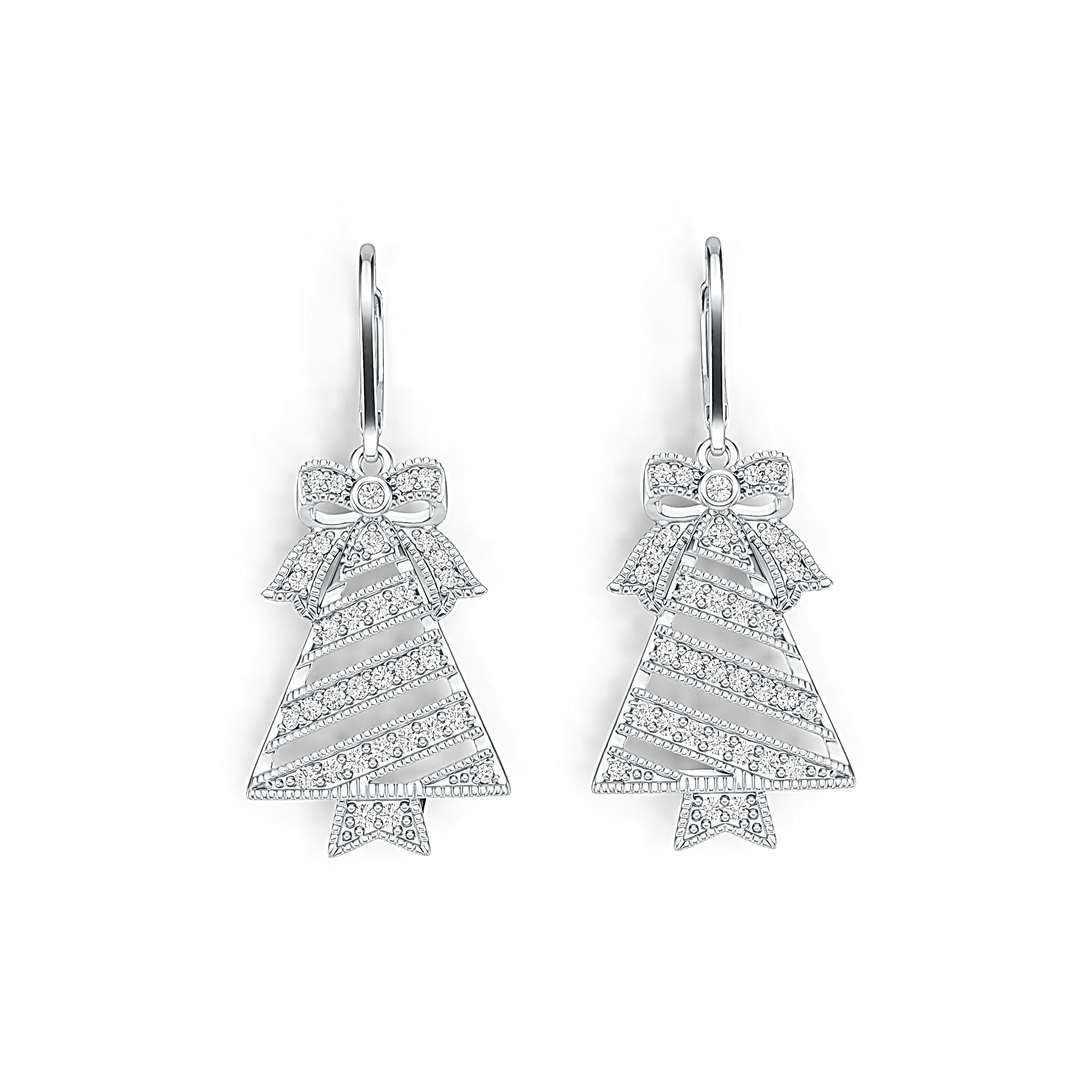 Sterling Silver Semi Mount Earrings Setting Round RD 1.5mm DHJ