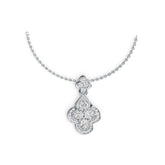 Sterling Silver Semi Mount Pendant Setting Round RD 4x4mm DHJ