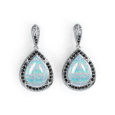 Sterling Silver Semi Mount Earrings Setting Pear PE 16X12mm Cabochon DHJ
