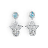 Sterling Silver Semi Mount Earrings Setting Oval OV 10X8mm DHJ