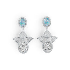 Sterling Silver Semi Mount Earrings Setting Oval OV 10X8mm DHJ