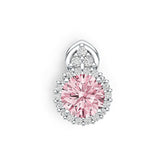 Sterling Silver Semi Mount Pendant Setting Round RD 8x8mm DHJ