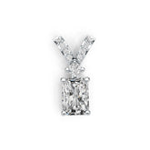 Sterling Silver Semi Mount Pendant Setting Emerald OCT 7X5mm DHJ