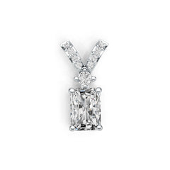 Sterling Silver Semi Mount Pendant Setting Emerald OCT 7X5mm DHJ