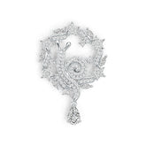Sterling Silver Semi Mount Pendant Setting Pear PE 9X6mm MQ 5X3mm DHJ