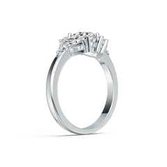 Sterling Silver Semi Mount Ring Setting Oval OV 8X6mm MQ 6X3mm DHJ